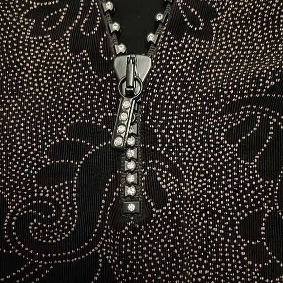 Vintage Alberto Makali bodysuit with rhinestones on zipper - Picture 7 of 7